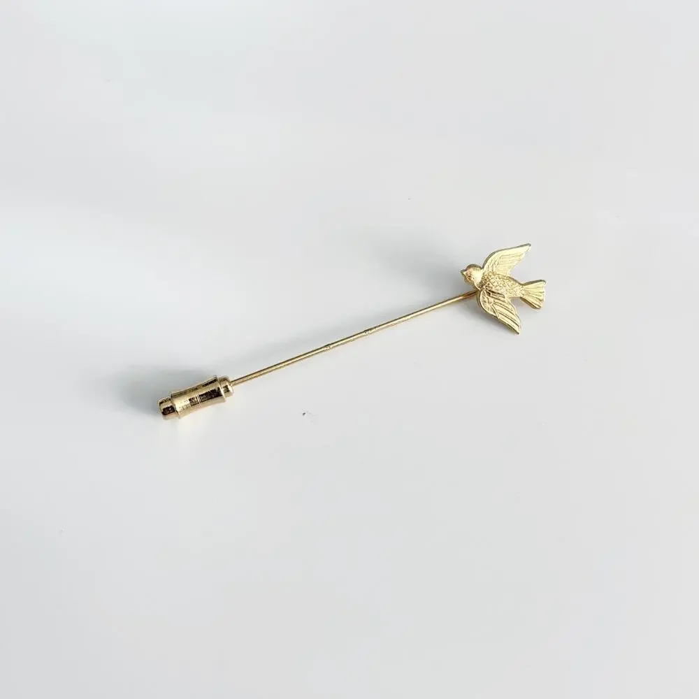 Vintage Stick Pin Set – Butterfly, Floral & Bird Motifs (Set of 3)